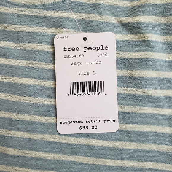 We The Free | Night Sky Stripe Tee in Sage Combo - Picture 9 of 14